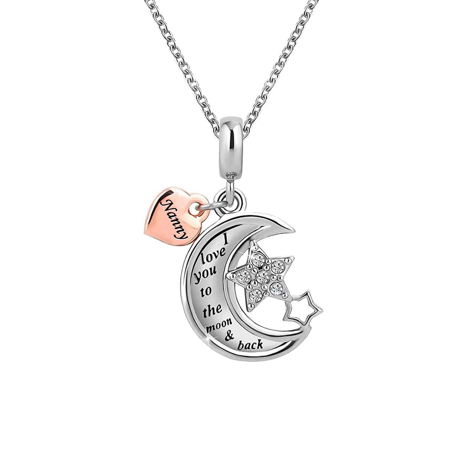 Charm I Love You To The Moon And Back Pendant Love You To The Moon