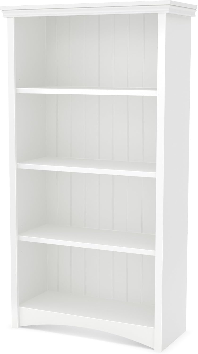 South Shore Gascony 4-Shelf Bookcase Pure White