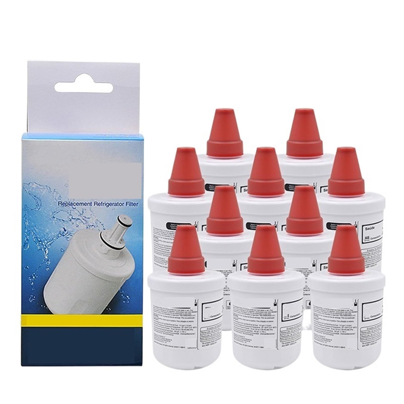 Filtro De Agua For Refrigerador DA29-00003G, Repuesto, Compatible con Samsung: DA29-00003G, DA29-00003B, DA29-00003A, Aqua-Pure Plus, HAFCU1(10pcs)