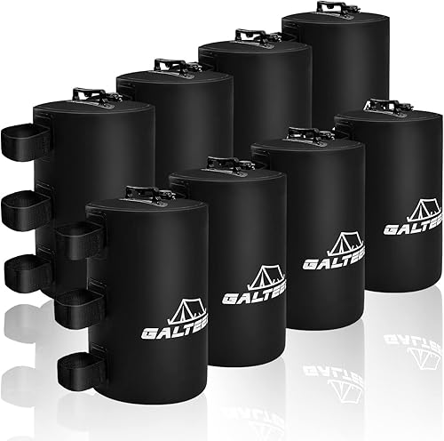 Bolsa de pesas de agua para toldo, 176 libras, juego de 8 pesos para patas de toldo para toldos, toldos, tienda de campaña, cenador, azul, 10 lPC