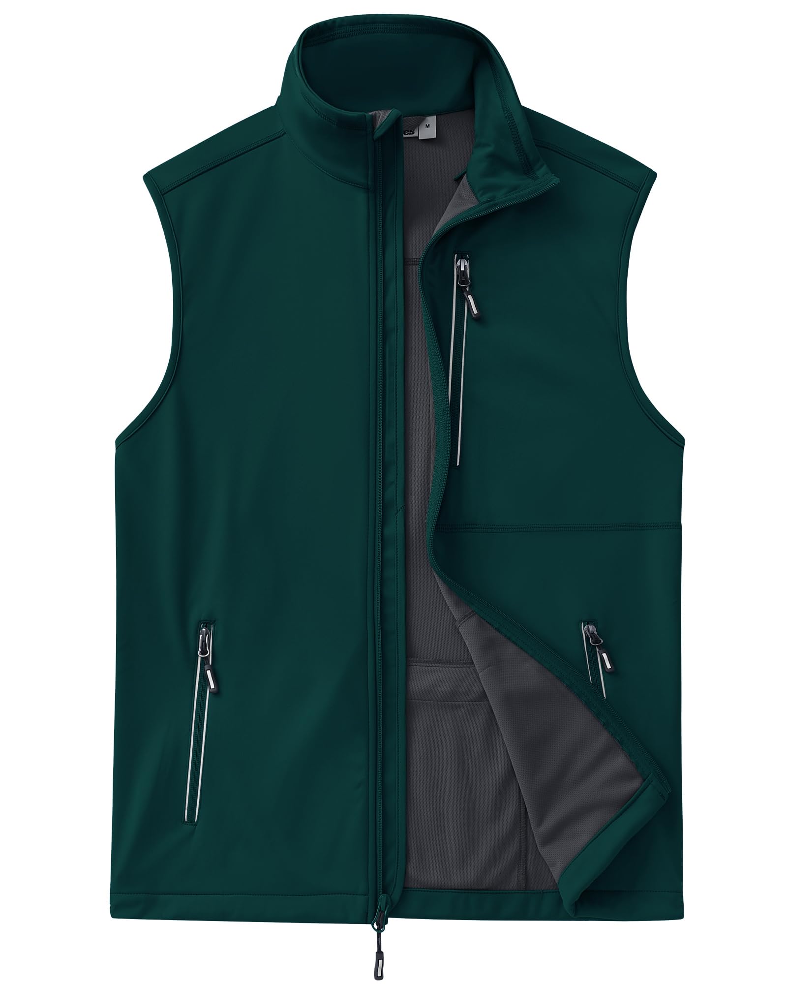 Outdoor Ventures Men's Windproof Softshell Vest Outerwear Lightweight Sleeveless Jacket for Running Golf Hiking Travel