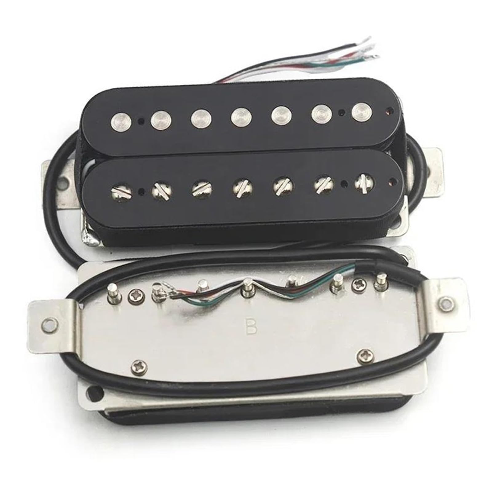 Amantes de la música Pastilla Para Guitarra Eléctr Pastilla Humbucker De Guitarra Eléctrica Alnico 5 Bobina Dividida Piezas De Guitarra De 7 Cuerdas Salida De N-8.8K B-14.2K(B)