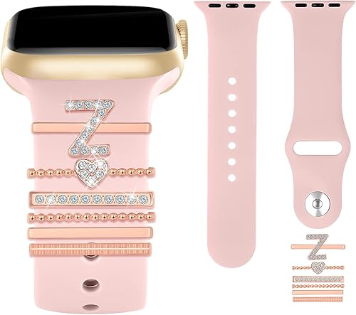 Gillna Dijes decorativos para correas de reloj inteligentes de 1.496 pulgadas, 1.575 pulgadas, 1.614 pulgadas, 1.654 pulgadas, 1.732 pulgadas, 1.772