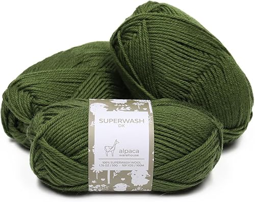 Juego de 3 madejas de lana 100% pura Superwash (5.29oz) DK Weight - Procedente directamente de Perú - Celestial suave y perfecto para tejer y tejer