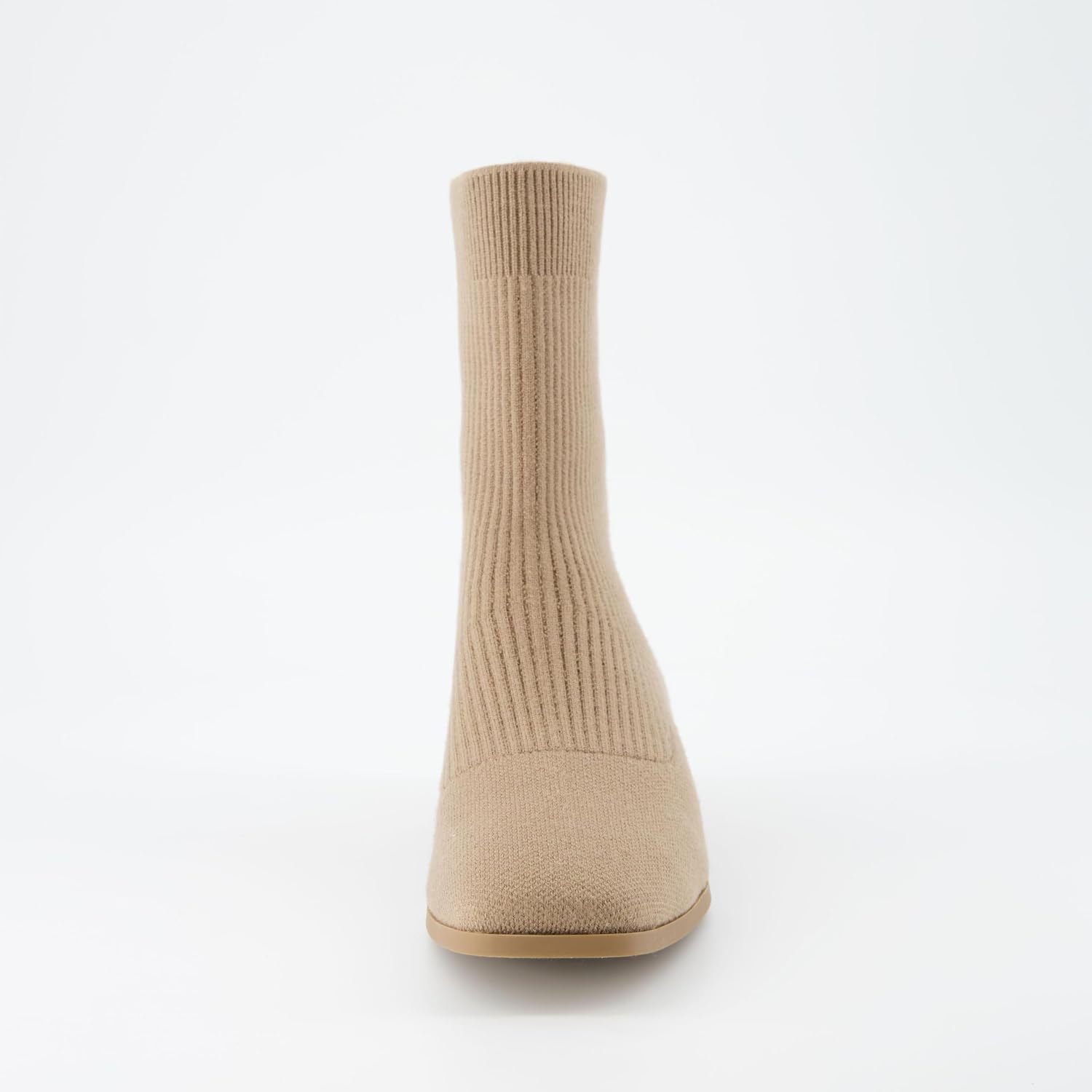 CUSHIONAIRE Women's Russel Knit Ankle Boot with Block Heel +Memory Foam, Wide Widths Available