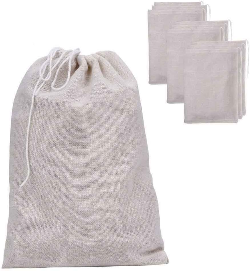 FYshun 25 Pack Muslin Bags Cotton Drawstring Bags Canvas Bags Bag, 8 by 10 Inch