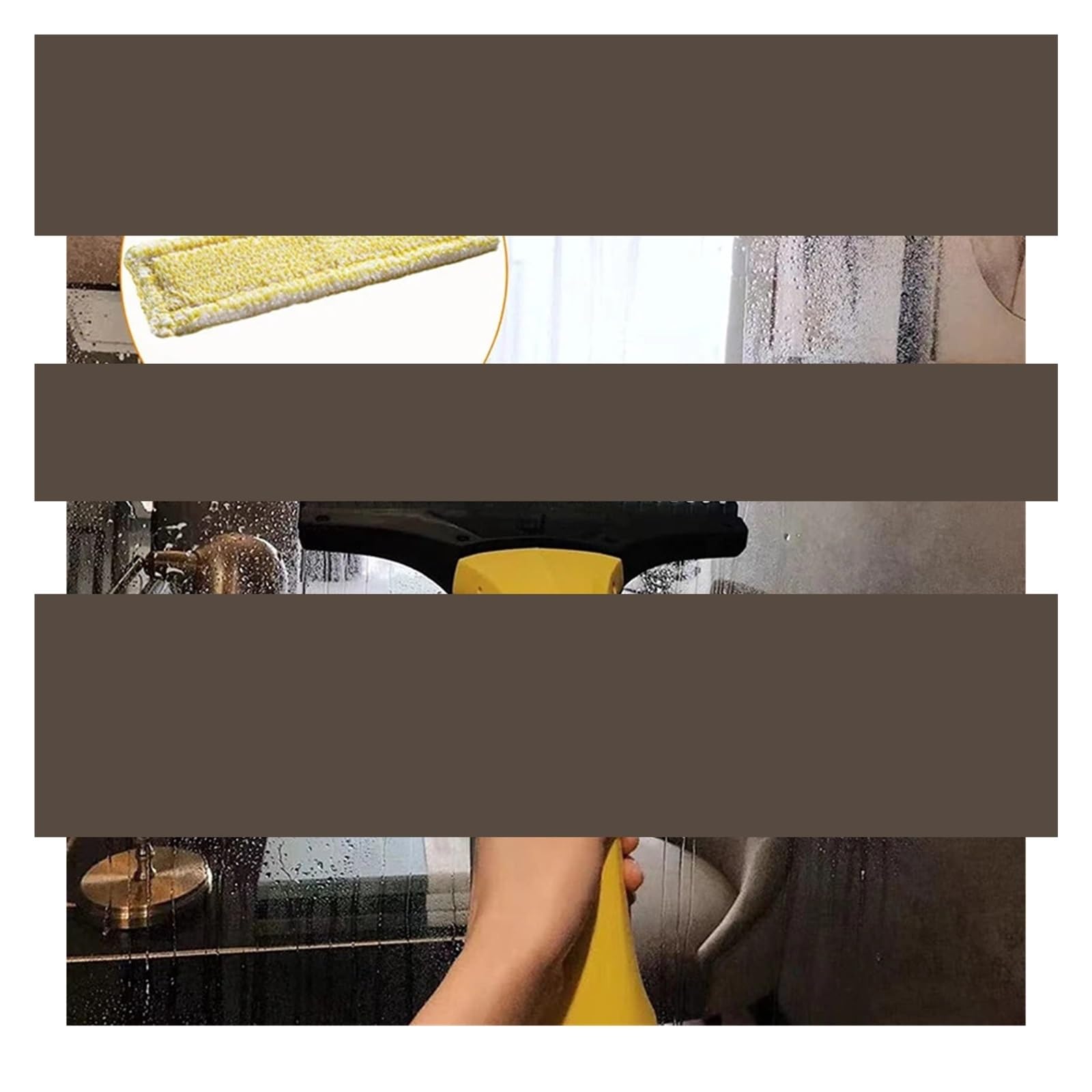 Aspiradora de ventanas, paño de fregona lavable, trapos de limpieza de vidrio, tira de goma, accesorios de repuesto, Compatible con Karcher, WV2 WV5(2pcs)