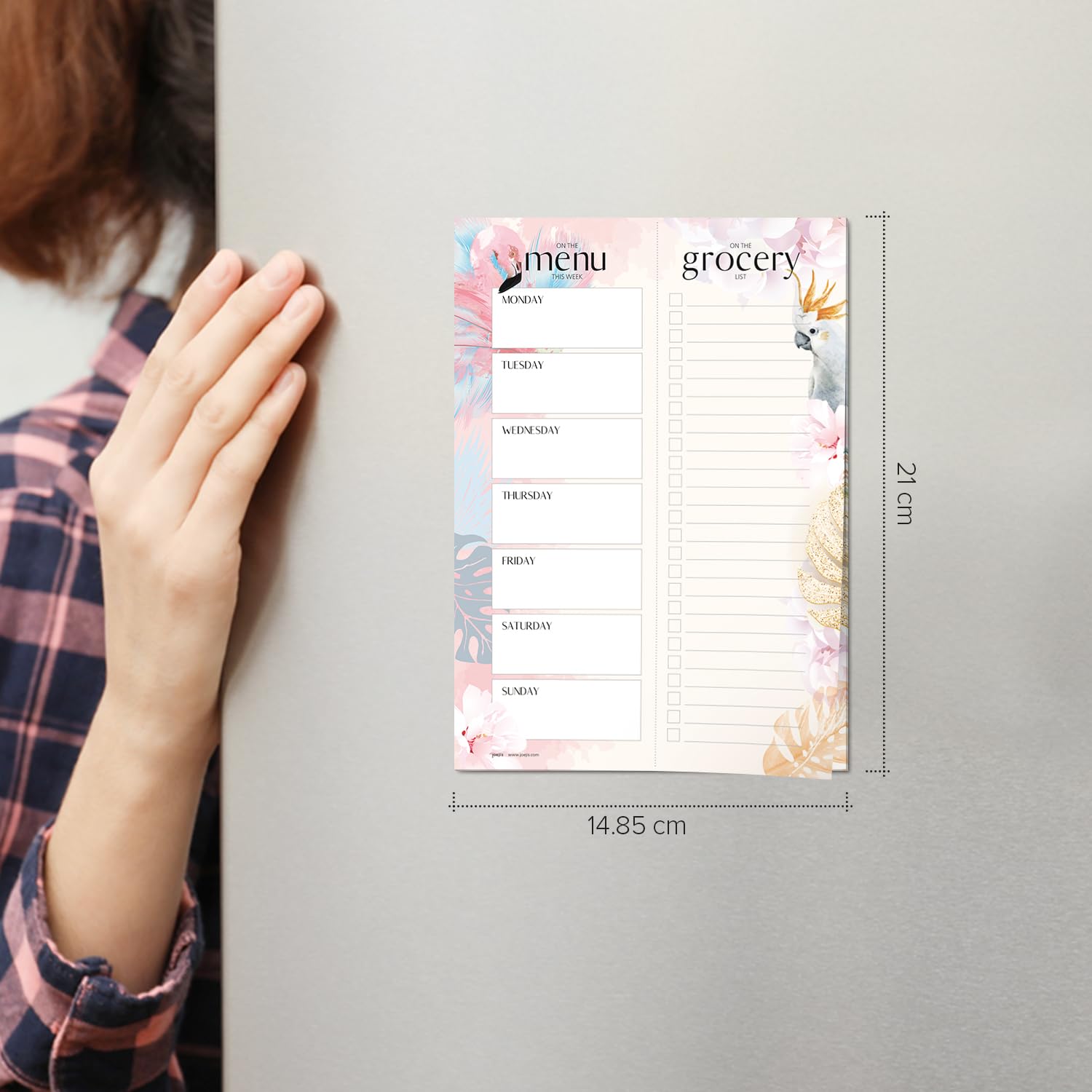 Joeji's A5 Magnetic Meal Planner and Shopping List Notepads, Aesthetic Design, 60 Perforated Sheets - Image 2