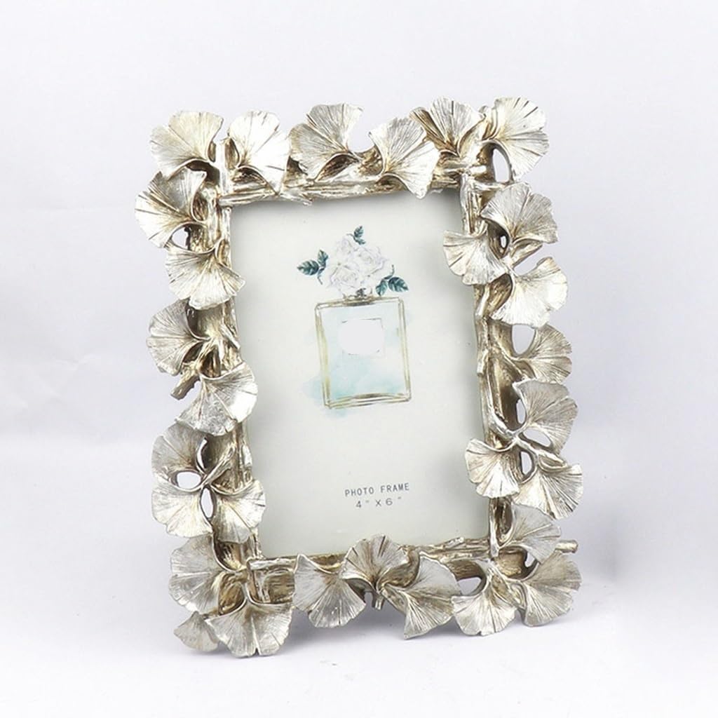 KLerDH Picture Frames, Photo Frame Vintage Resin Crafts Personalized Ornaments Gifts(Argento)