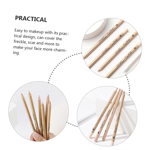 GALPADA 4pcs Concealer Pencil for Dark Circles Freckle Spot Scar Coverage Portable Makeup Concealer Pens with Full Coverage for Travel and Daily Use
