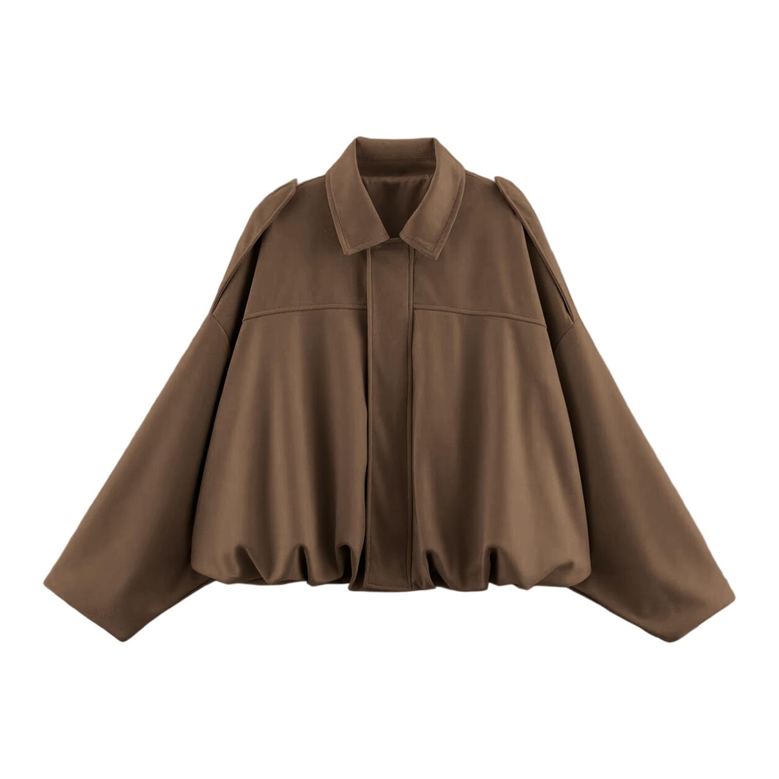 Wildlederjacke Damen Kurz, Casual Übergangsjacke Kurze Lederjacke Klassisches Bomberjacke Mode Blouson Jacke Kunstlederjacke Motorrad Pilotenjacke Kurz Streetwear Herbstjacke Vintage Bikerjacke