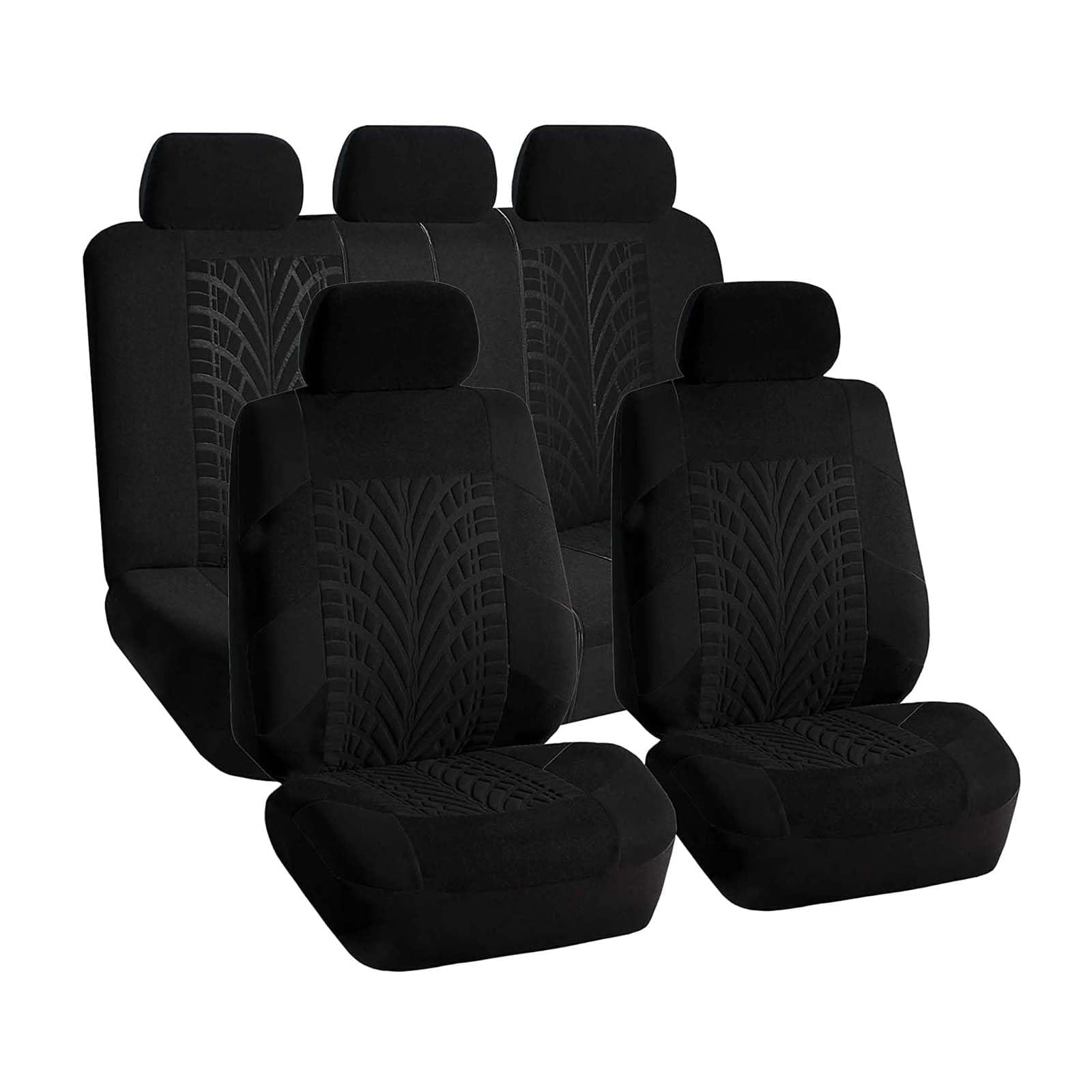 PWSVRDIQC Car Seat Covers Set for Peugeot 206 307SW 308 407 408 508sw 208 2008 3008 4008, Front and Rear Seat Protectors, Zipped Split Bench Fitting, Durable Cloth,A