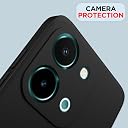 Pikkme Back Cover Camera Protection Shockproof Soft Matte Silicone Back Case for Vivo Y28 4G (Black) gallery image