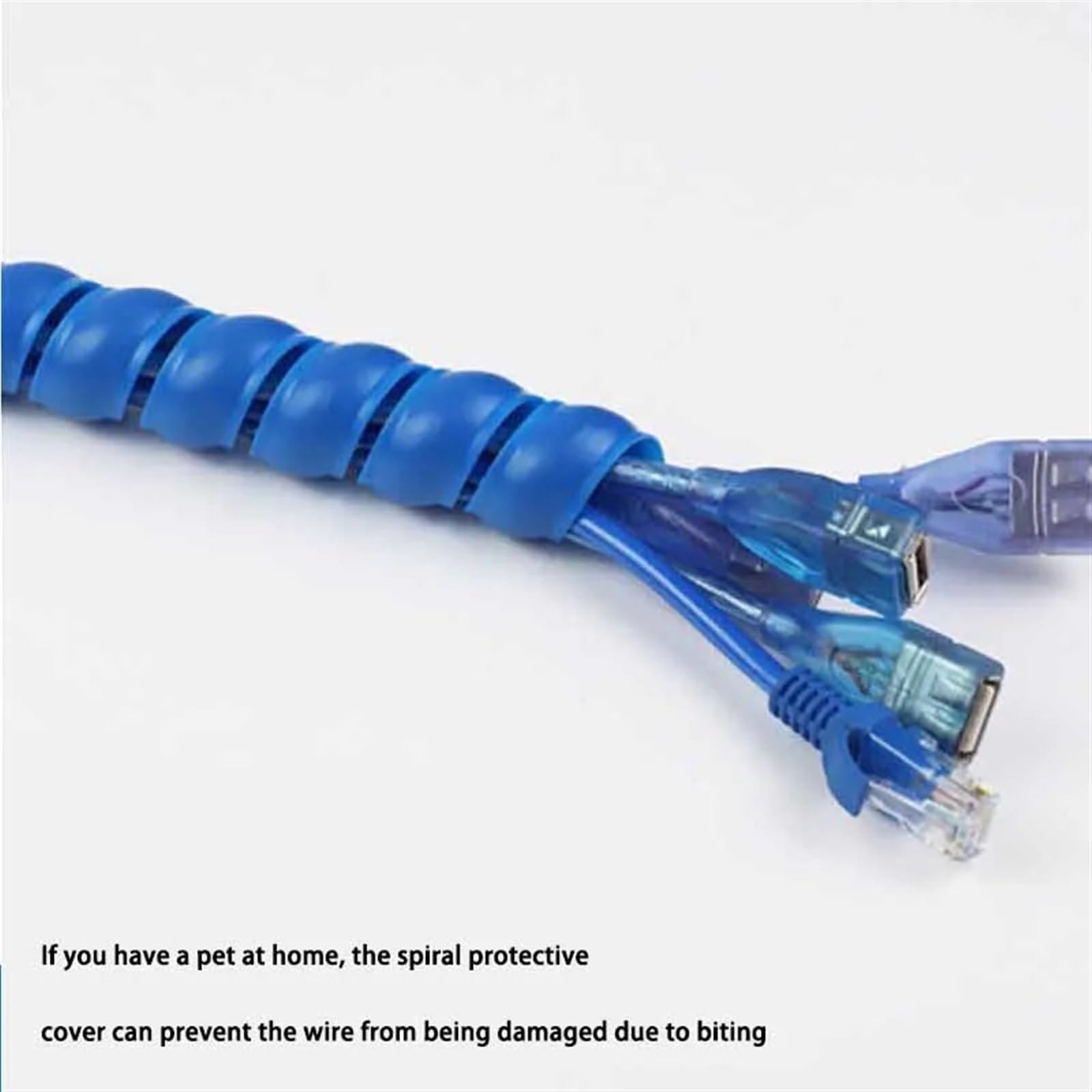 Tubo de bobinado de 1M, Organizador de Cables de 8/10/14/16/20/25mm, Funda Protectora de Tubo, Protector de bobinado en Espiral para Oficina, hogar, Taller, almacén(Red,50mm X 1Meter)