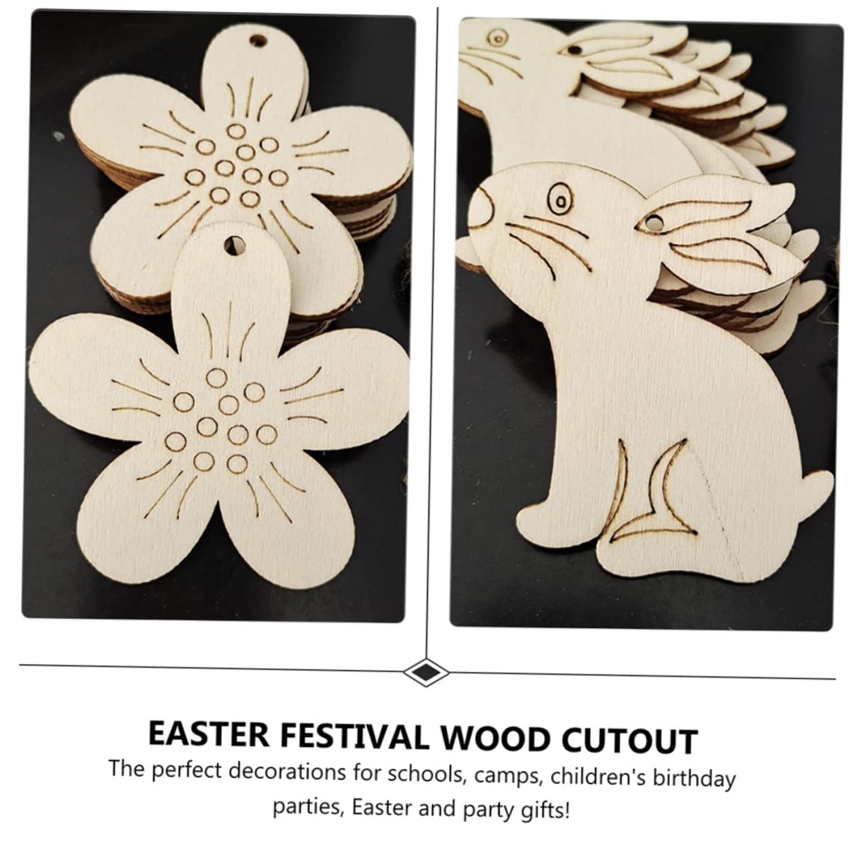 Operitacx 3 Set Ornamenti Pasquali Incantesimi Di Natale Gnomi Kit Decorazione Casa Home Decoration Decorazioni Per Uova Ciondoli Festivi Pendenti A Forma Di Coniglio Di Legno 40 Pezzi * 3