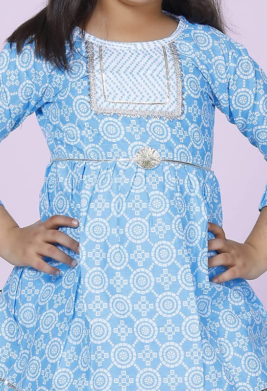 Image of ANNA's Arron Pants For Baby Girls Kids Summer Wear Dresses|Ethnic Dress For Kids| Kurti Pant For Kids