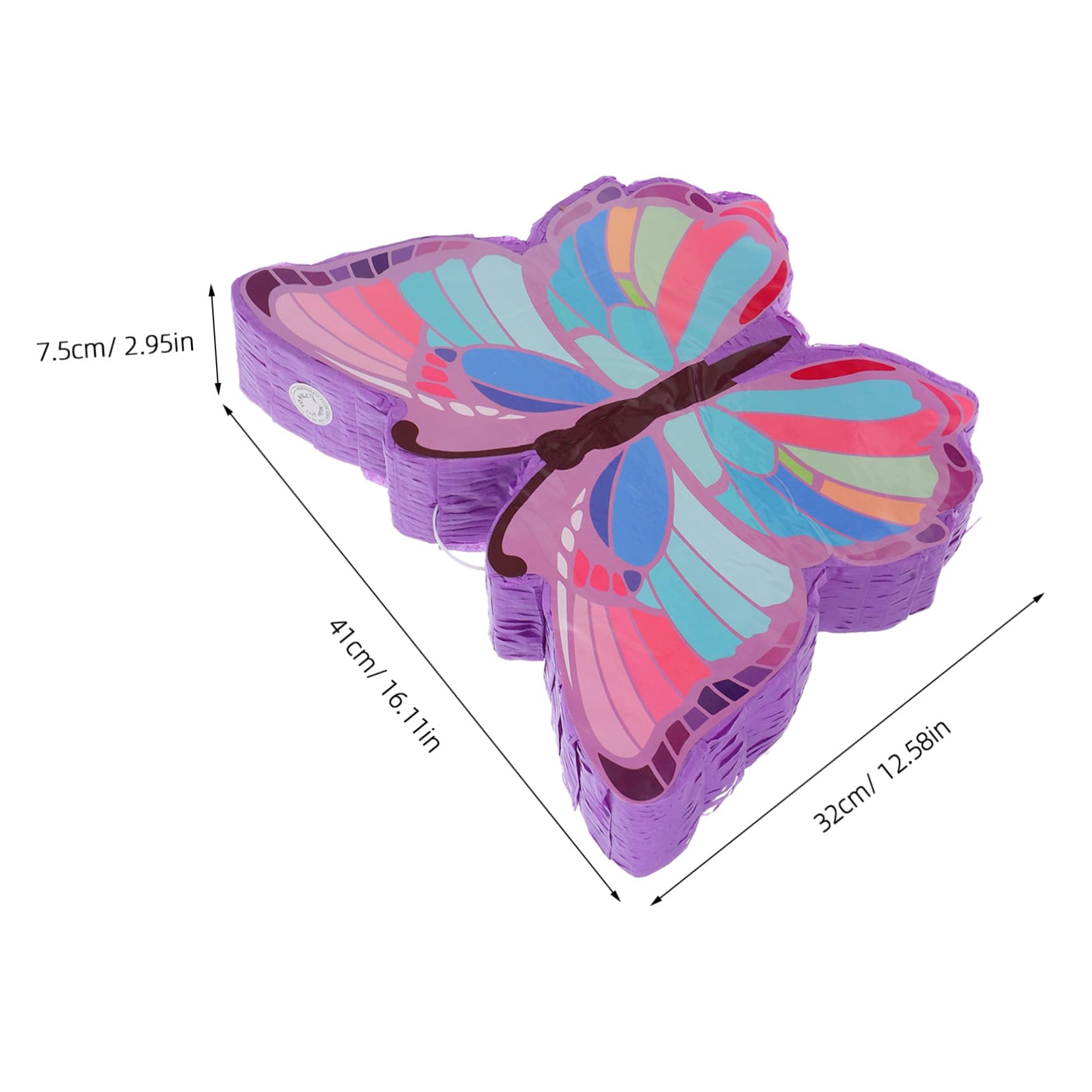 Piñata Incluye Palo Material de Papel Seguro con Motivo de Mariposas para Juegos Interactivos de Fiesta para Cumpleaños Infantiles en Fiestas de Niñas