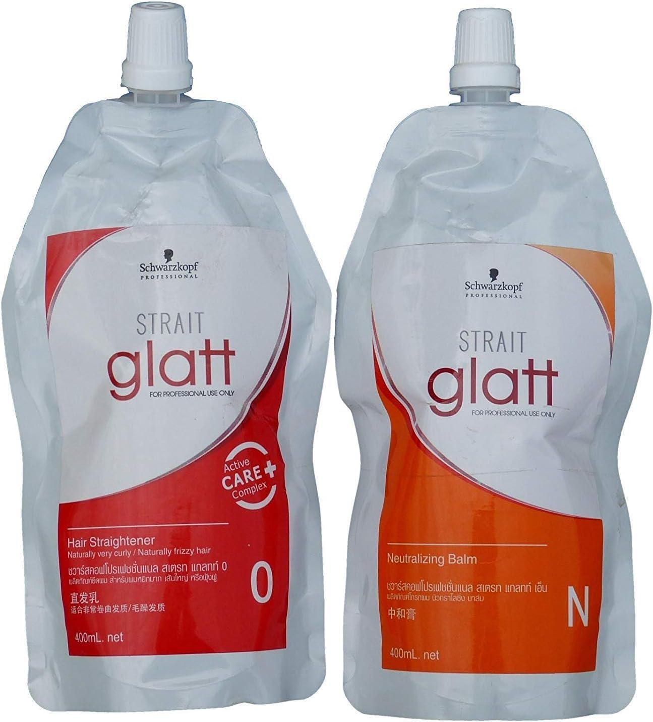 Schwarzkopf Glatt Professional Hair Straightener No.2 400ml and 400ml Neutralizer