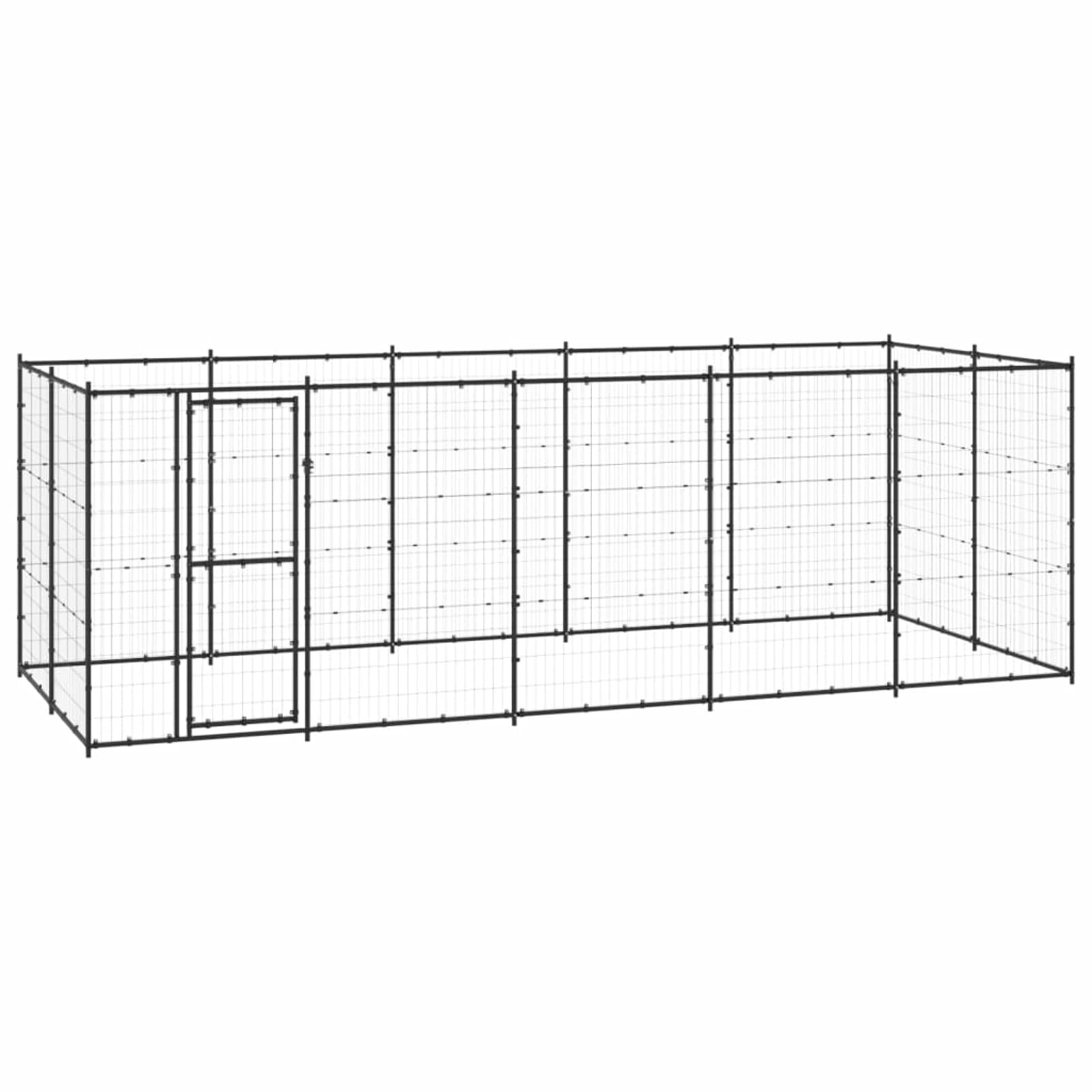HomgodayOutdoor Dog Kennel Steel 12.1 m², Dog Kennel Puppy Play Pen, Garden Playpen Fence Crate Enclosure Cage, Playpen Suitable for Dogs, Puppies, Cats & Rabbits 1375 Animals & Pet Supplies
