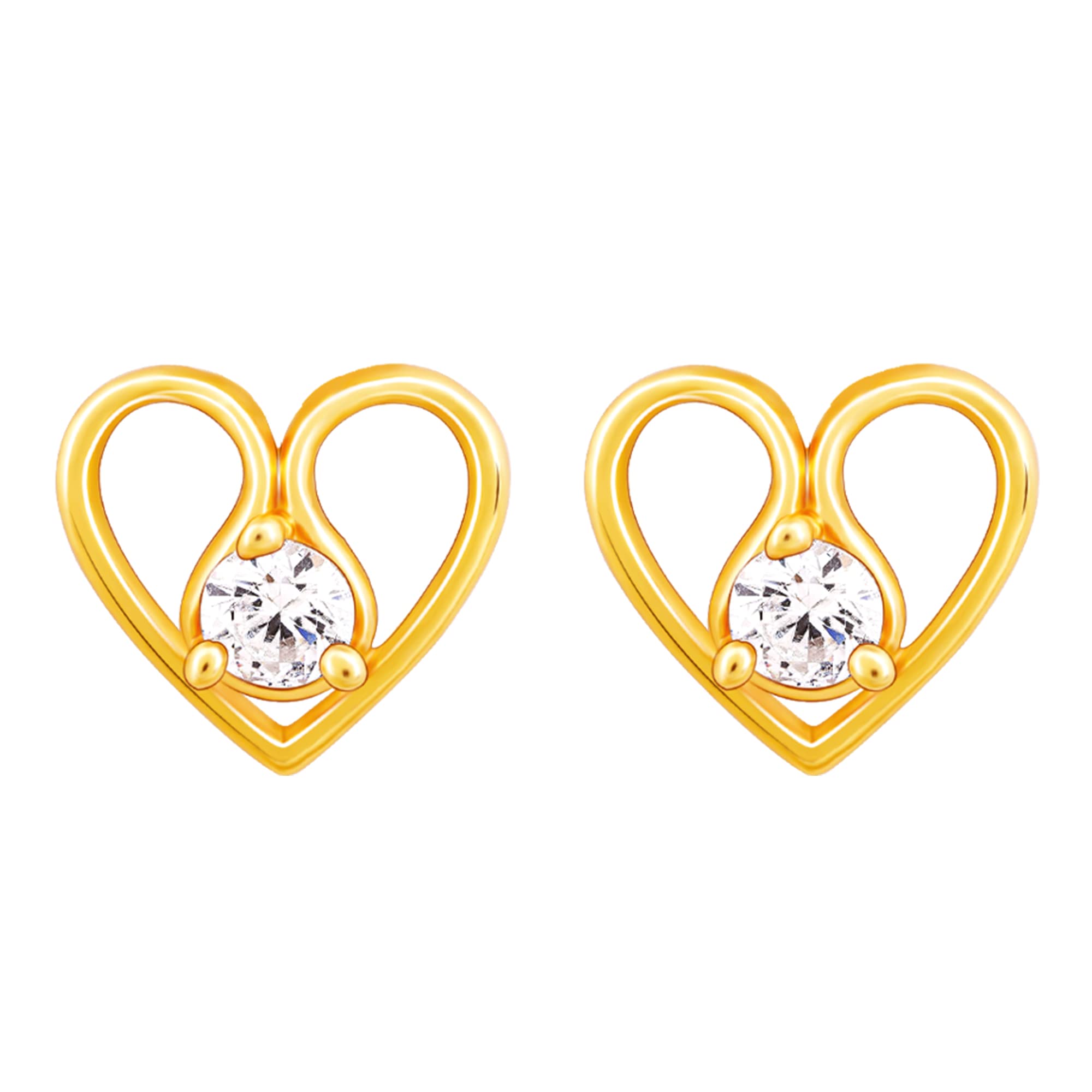 GIVA 925 Silver Golden Zircon Studded Heart Earrings |Studs to Gift Women and Girls | With Certificate of Authenticity and 925 Stamp | 6 Months Warranty* (B0BVMS1YLJ) Amazon Price History, Amazon Price Tracker