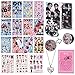 Ensemble Cadeau BTS pour Army, BTS Set - 30 cartes Lomo BTS / 12 autocollants BTS / 3 autocollants de tatouage / 1 pendentif Love / 1 lanière BTS / 1 support télescopique / 1 supports / 1 Porte-clés