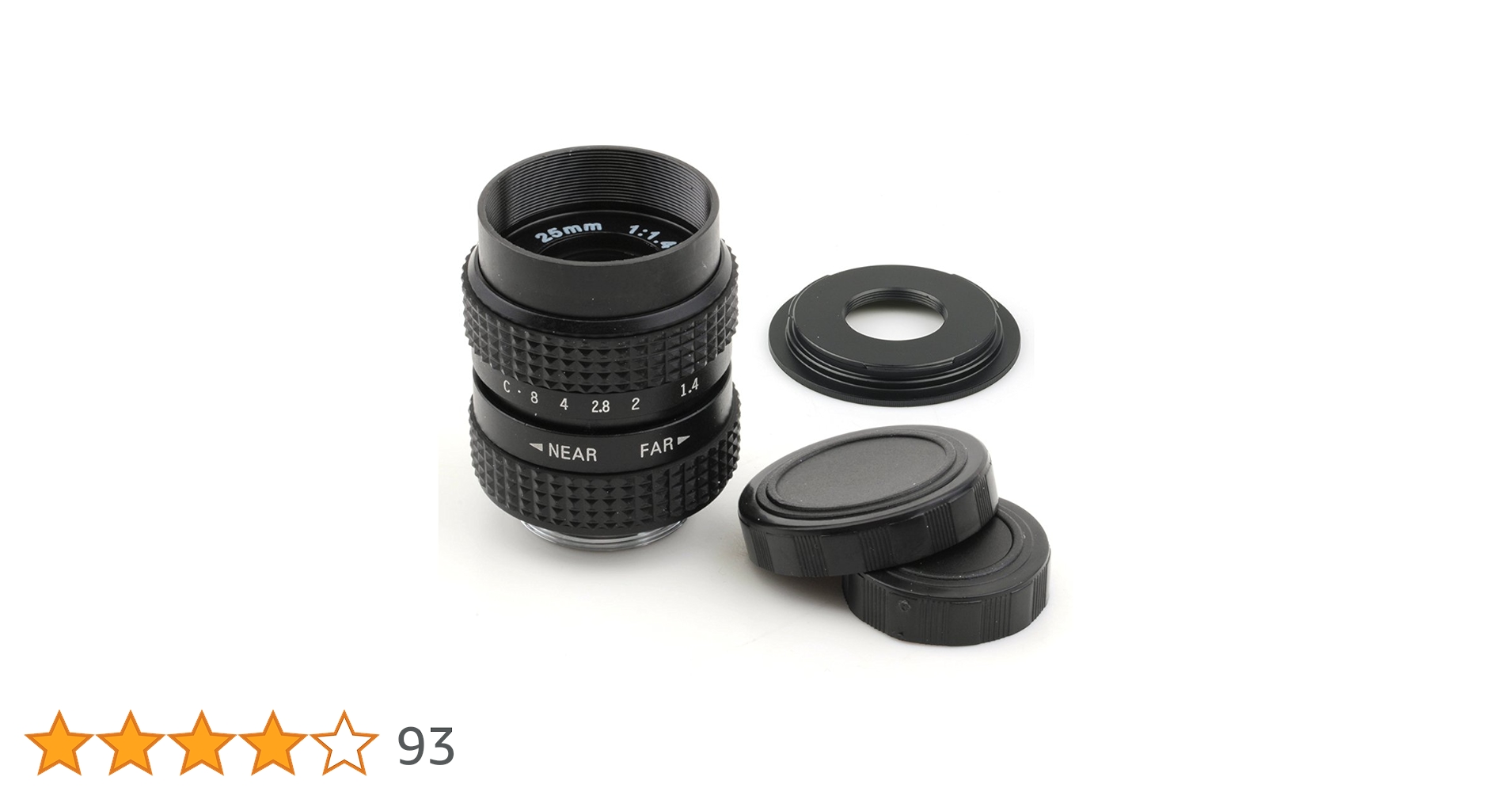 Amazon | (バシュポ) Pixco CCTVレンズ 25mm f/1.4 Cマウントテレビ