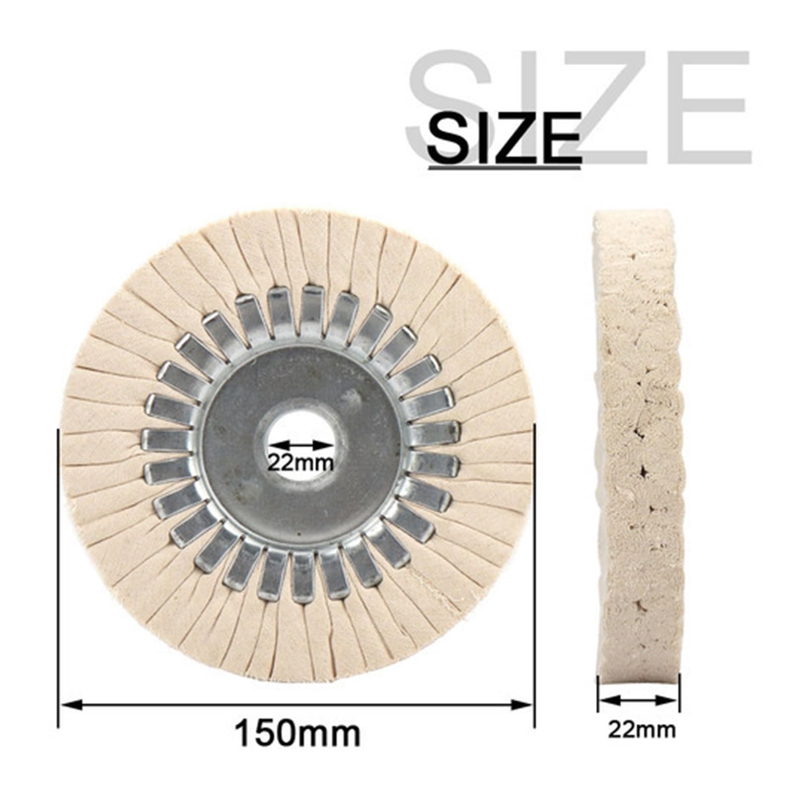 1 Stück 6 Zoll Baumwolle Airway Polierscheibe 150 mm 20/22 Bohrung(150x22mm)