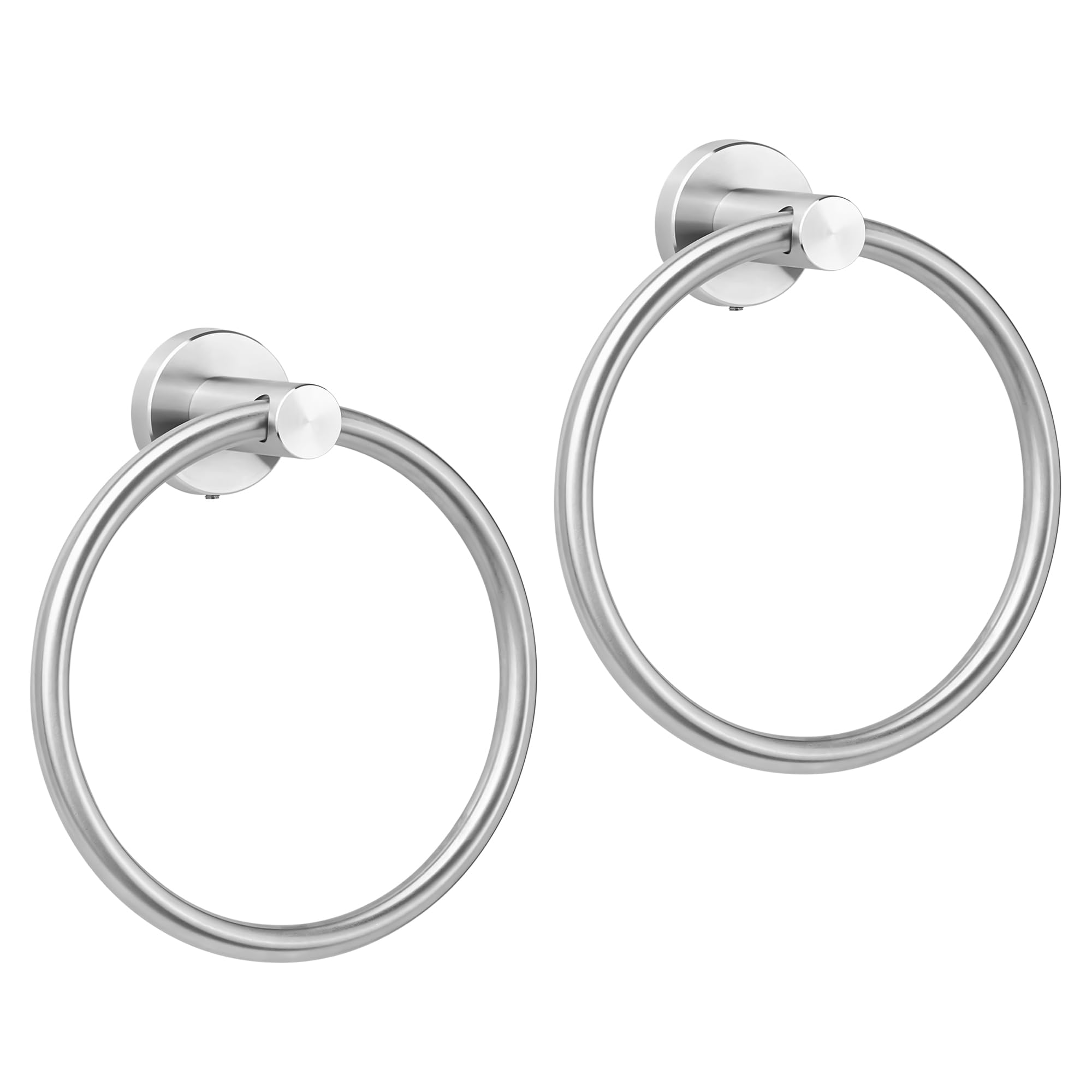 GlazieVault Fixed Wall Mounted Towel Ring Pack 2 – SS304 Stainless Steel Bathroom Towel Holder – Hanging rail for Bathroom Towels & Kitchen Towels (Silver)