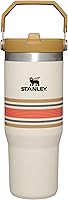 Vista 66 de Stanley IceFlow - Vaso con pajilla abatible con asa, de 20 onzas, tapa giratoria y popote abatible, botella de agua resistente a fugas, acero