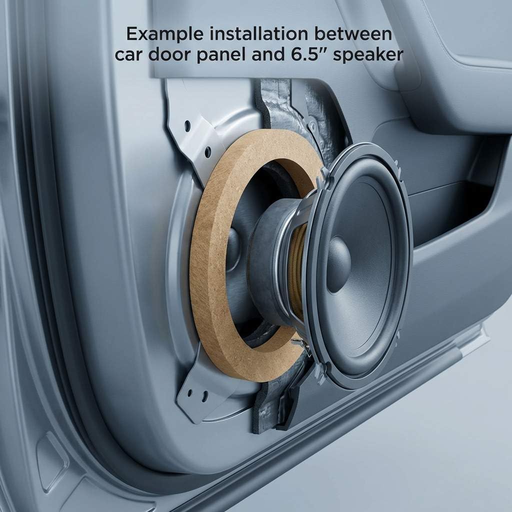 Amazon.co.jp: QWORK 木製スピーカースペーサーリング、8個 6.5インチ