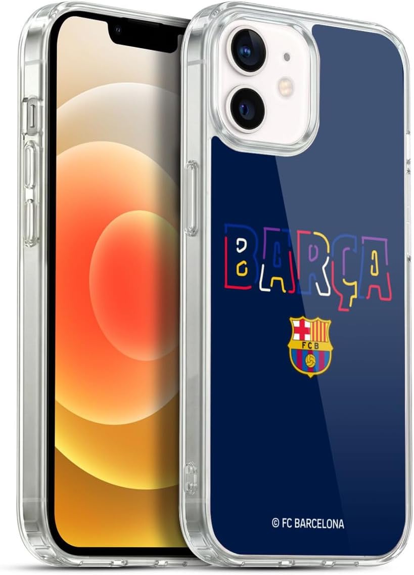 Head Case Designs Officially Licensed FC Barcelona Neon Barca Graphics Gel Case [Military Grade Protection] Compatible with Apple iPhone 15 Pro Max