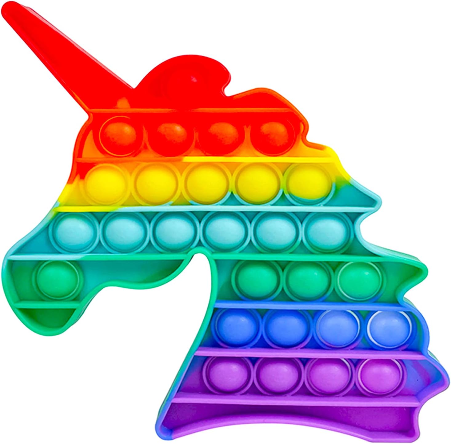 Push Pop Bubble Sensory Fidget Toy, Silicone Squeeze It Fidgets, Stress Anxiety Relief Popper Toys for Autism ADHD Special Needs Rainbow Multicolor 4 Pack Set: Unicorn, Robot, Dinosaur, Mouse