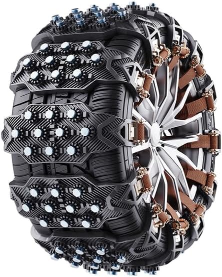 10 Pcs Car Snow Chains for Emgrand GT Geely BO Rui Borui, Easy To Install Durable Strong Grip And Versatile Emergency Use Snow Traction Chains,Black