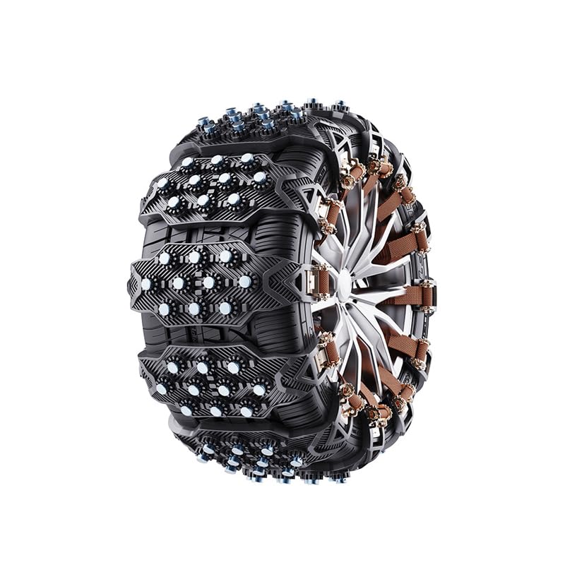 10 Pcs Car Snow Chains for Emgrand GT Geely BO Rui Borui, Easy To Install Durable Strong Grip And Versatile Emergency Use Snow Traction Chains,Black