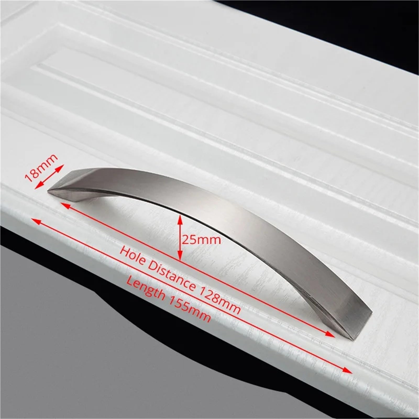 4 Pcs Brushed Silver Aluminum Alloy Kitchen Door Handles Cabinet Drawer Knobs Wardrobe(128mm)