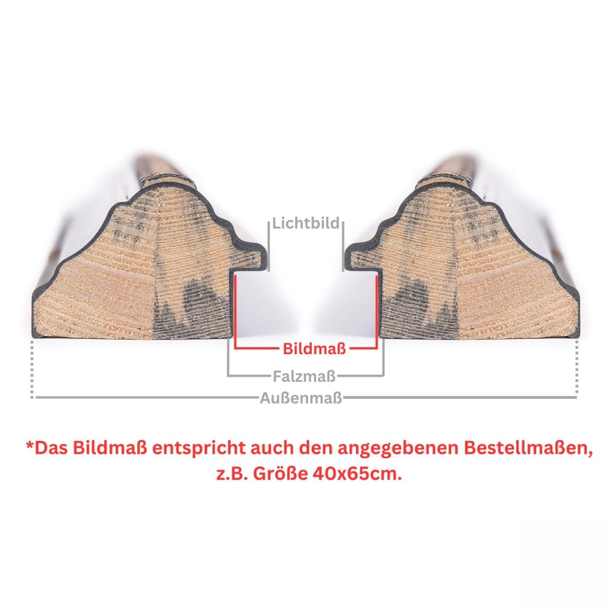 CLAMARO Bilderrahmen Split Antik Barock Massivholz, Schwarz-Gold, 80x100 cm | Fichtenholz, Acrylglasscheibe, HDF-Rückwand, Metall-Aufhänger, Hoch- und Querformat, für Fotos, Urkunden, Poster