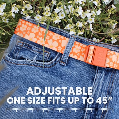 Image of JeltX Adjustable Elastic Belts for Men and Women, Non-Slip Stretch Belt with Magnetic Belt Buckle and Grippy Gel