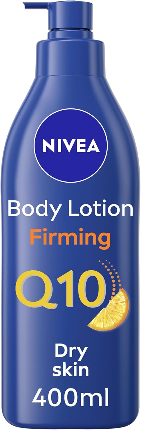 NIVEA Q10 Firming Rich Body Lotion + Vitamin C (400ml), Firming Body Lotion with Collagen Booster Complex, 72H NIVEA Moisturiser, NIVEA Body Lotion for Dry Skin NIVEA Q10 Firming Rich Body Lotion + Vitamin C (400ml), Firming Body Lotion with Collagen Booster Complex, 72H NIVEA Moisturiser, NIVEA Body Lotion for Dry Skin