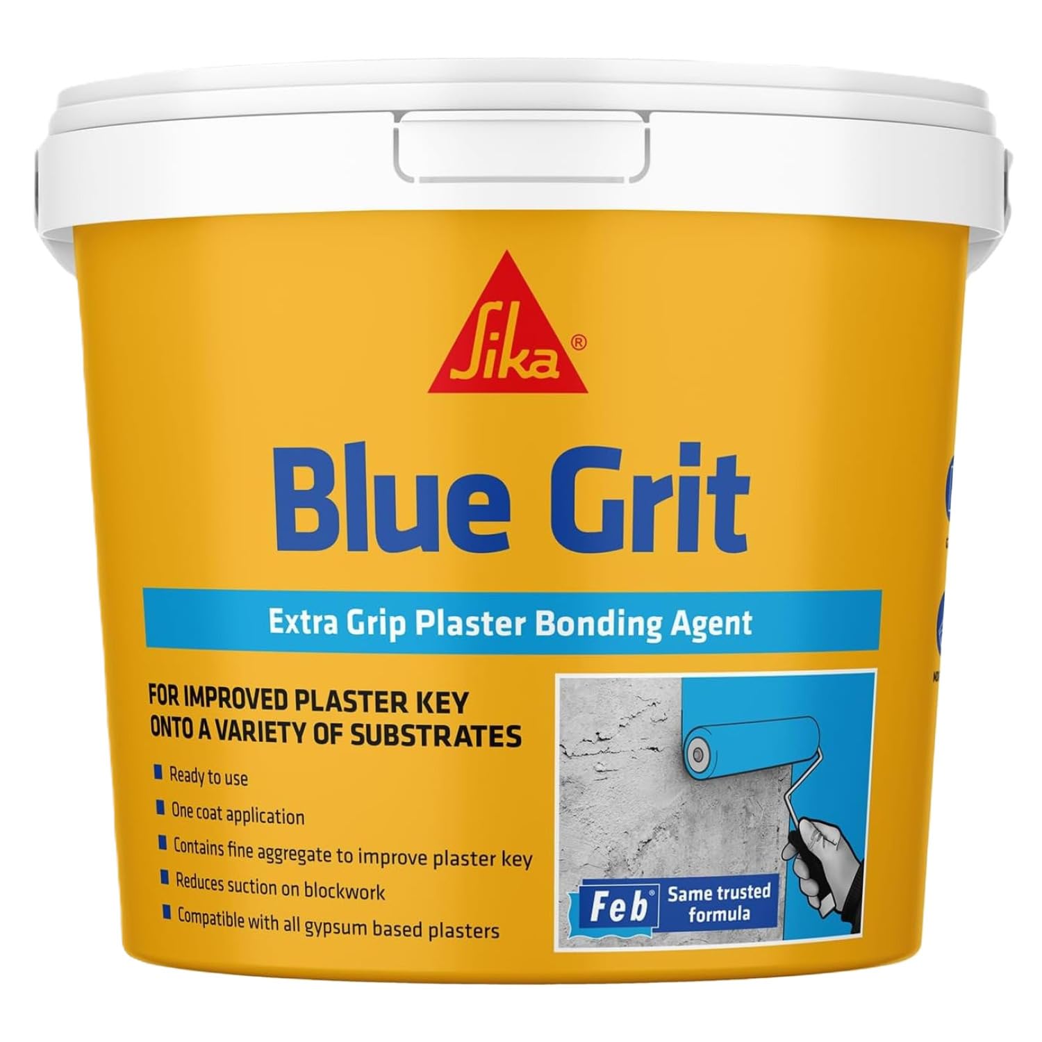 Blue Grit Extra Grip Plaster Bonding Agent – Ready To Use – One Coat Application – Blue – 10 Litre