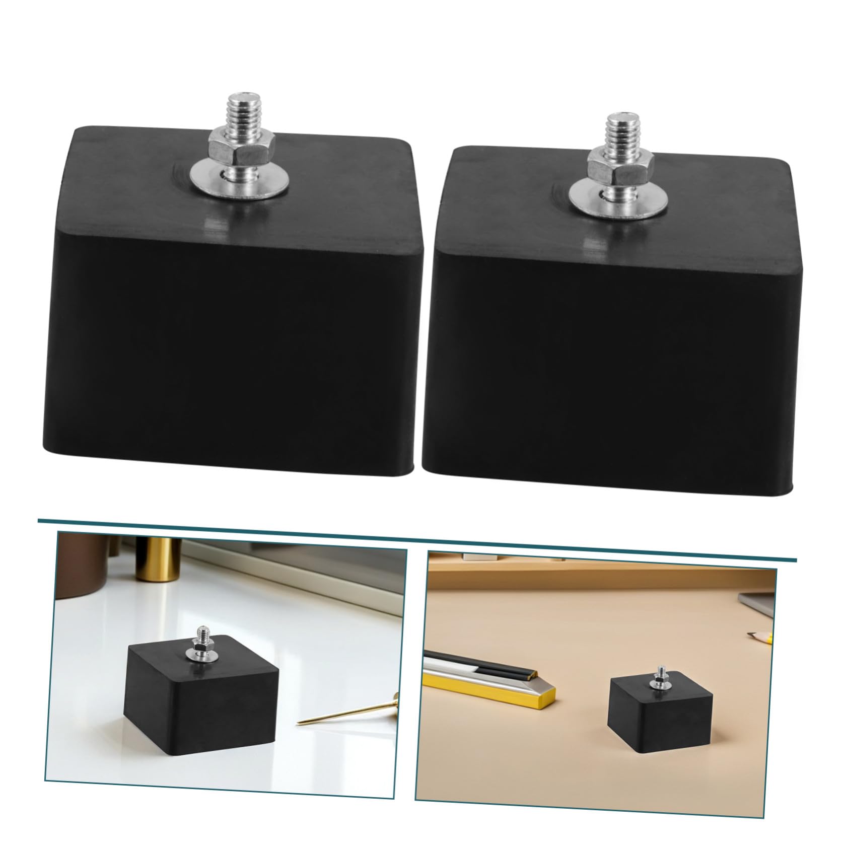 SOLUSTRE 4 Piezas Unidades Almohadillas de Goma Antivibración para Aire Acondicionado Exterior Soportes Antirruido y Antivibración Resistentes la Intemperie para Unidades Split