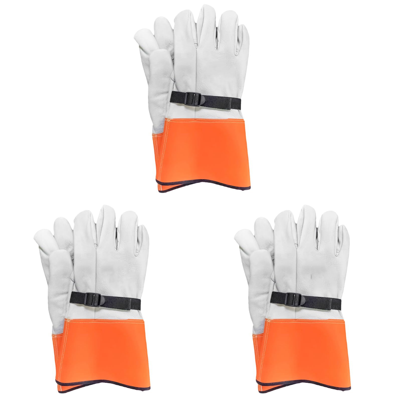 Guanti da lavoro in pelle extra spessi da 14 pollici Guanti resistenti calore per impieghi gravosi Design aggiornati per saldatura e manutenzione elettrica Resistenti calore industriale