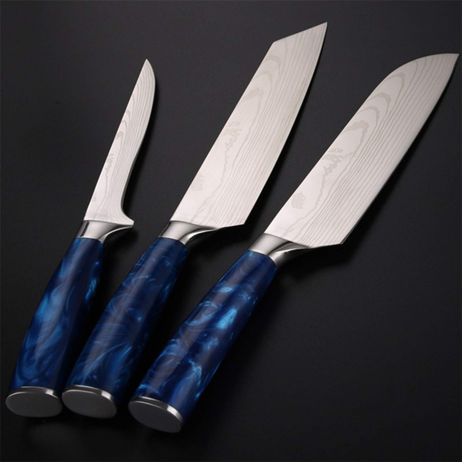 Set di coltelli da cuoco professionale Set Damasco modello Giapponese Cucina Giapponese Coltelli Bone Bone Pesce Frutta Verdure Verdure Acciaio inossidabile