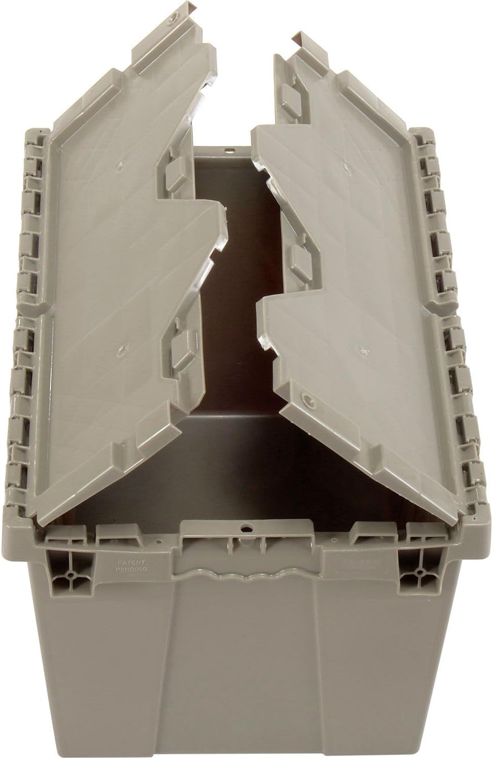 Monoflo Global Industrial Distribution Container With Hinged Lid 23-3/4x19-1/4x12-1/2 Gray