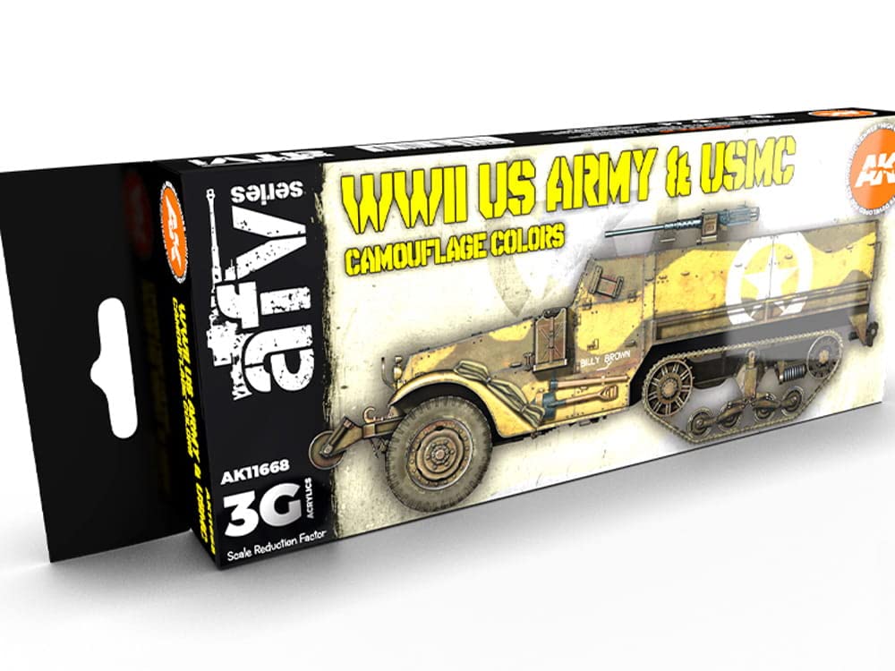 Ak Interactive Ak Acrylics 3Gen Avf Set Ak11668 Us.army & Usmc Camouflage Colors (8X17ml) 3G