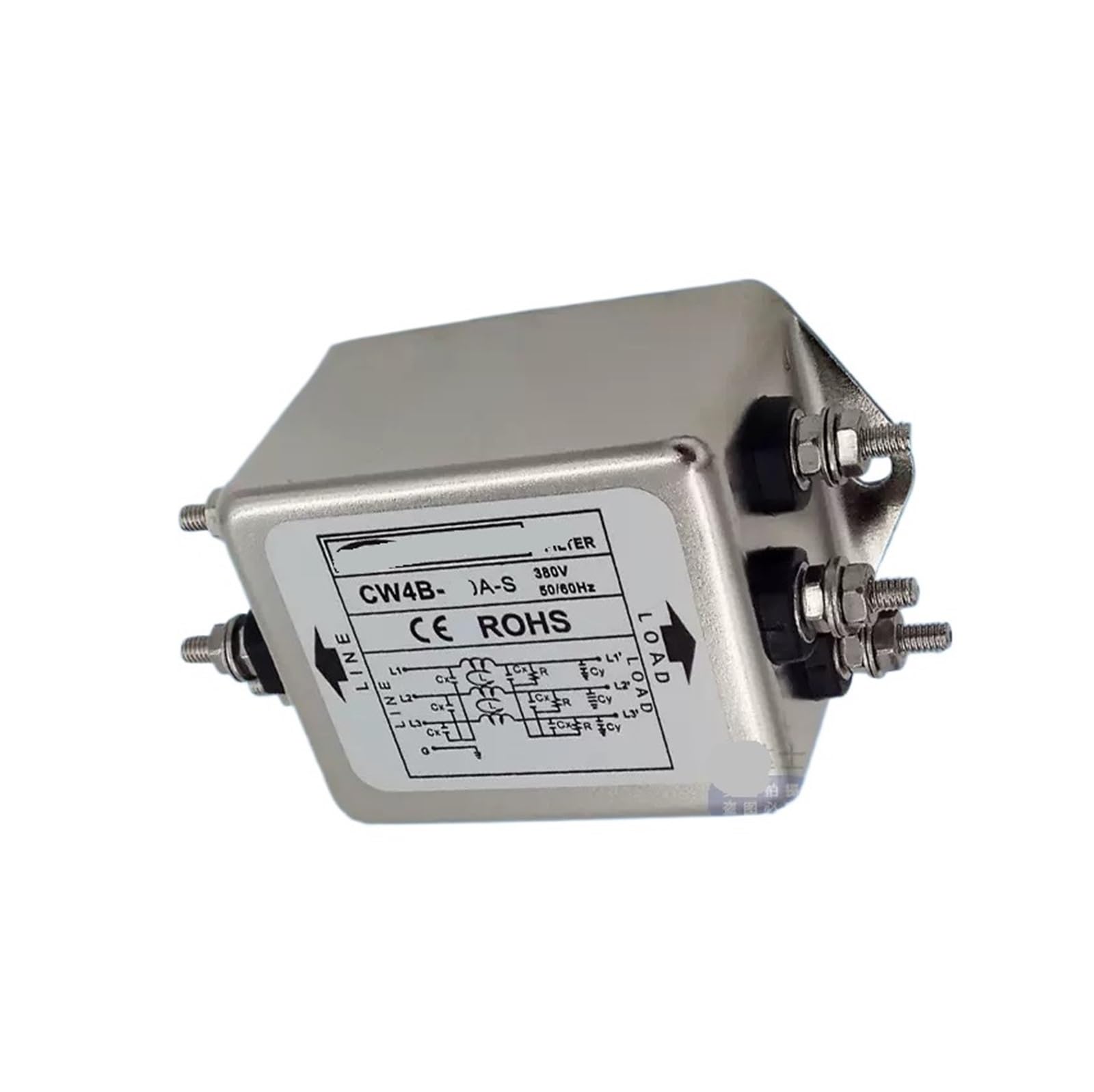 CAAUYXZW CW4B-S Three-Phase Single-Stage Screw Power Filter 220V 380V servo Inverter Input Anti-Interference(CW4B-30A-S)