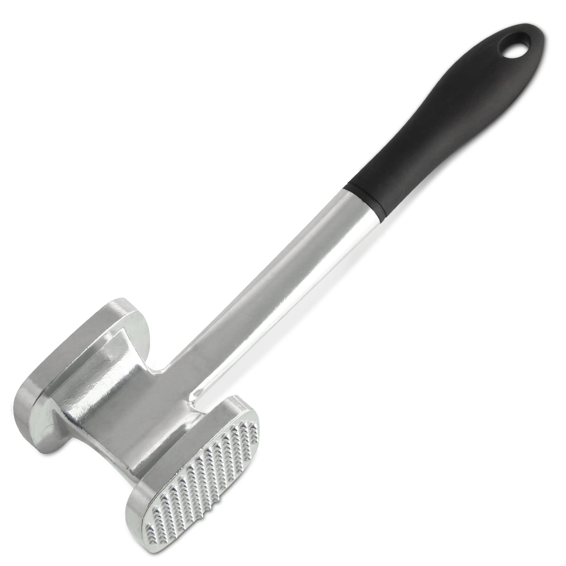 Marteau à Viande Fackelmann - Attendrisseur Aluminium - Manche Plastique Antidérapant - 27cm