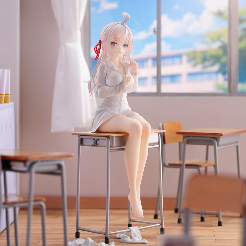 Anjinguang Alisa Mikhailova Kujou Figura Versione Gatto Seduto Posa Modello Anime Alya A volte Figure PVC Action Figurine Desktop Ornamenti Collezioni 12 cm