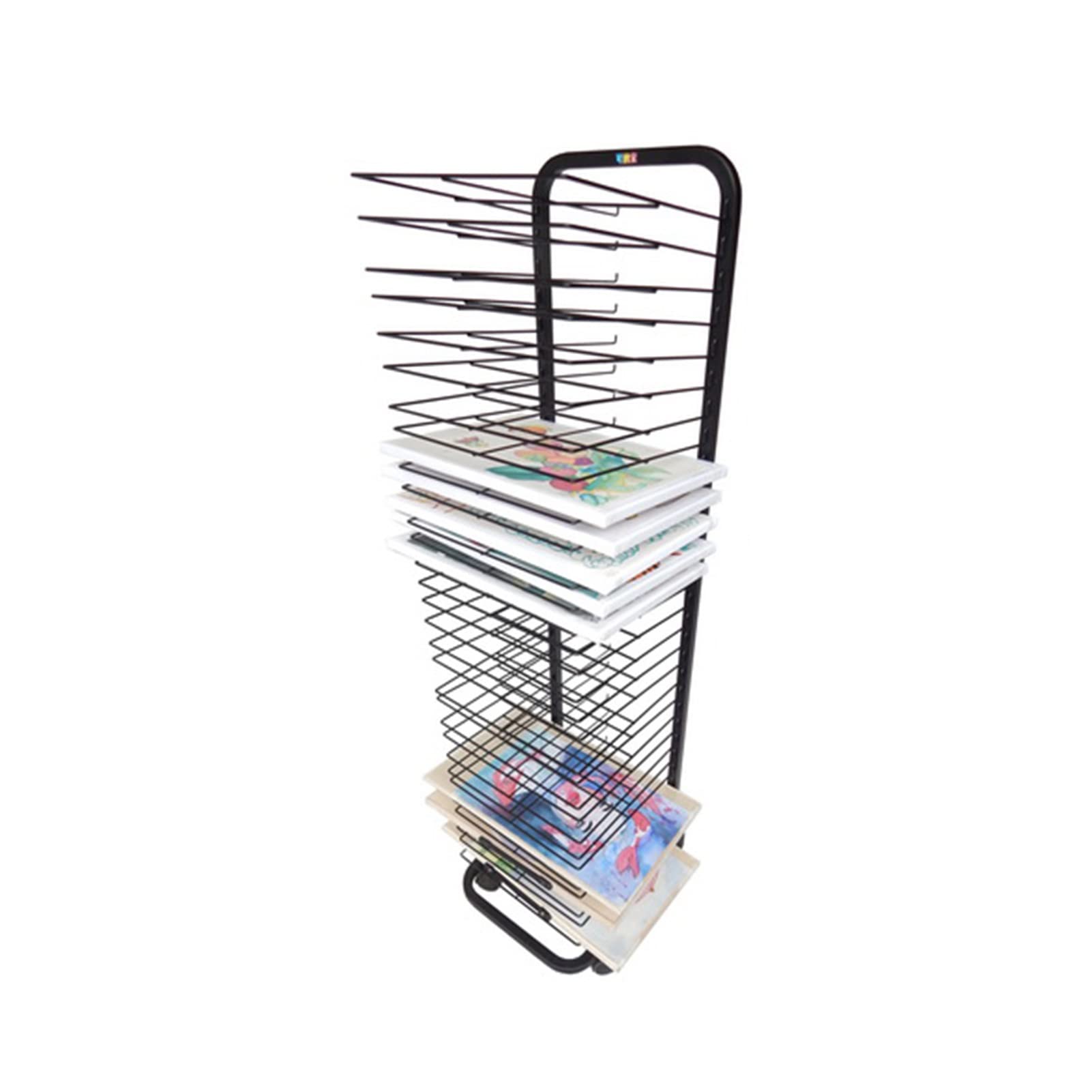 CWCQGH Art Drying Rack, Mobile Drying Easel Art Studio, Educational Product Drying Rack, Space-Saving Shelf Studio Work Storage Rack 15-30floors,Onecolor-15 layers