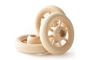 Pinehurst Crafts Wooden Spoked Toy Wheels, Perfect Addition to Your Toy Building Projects