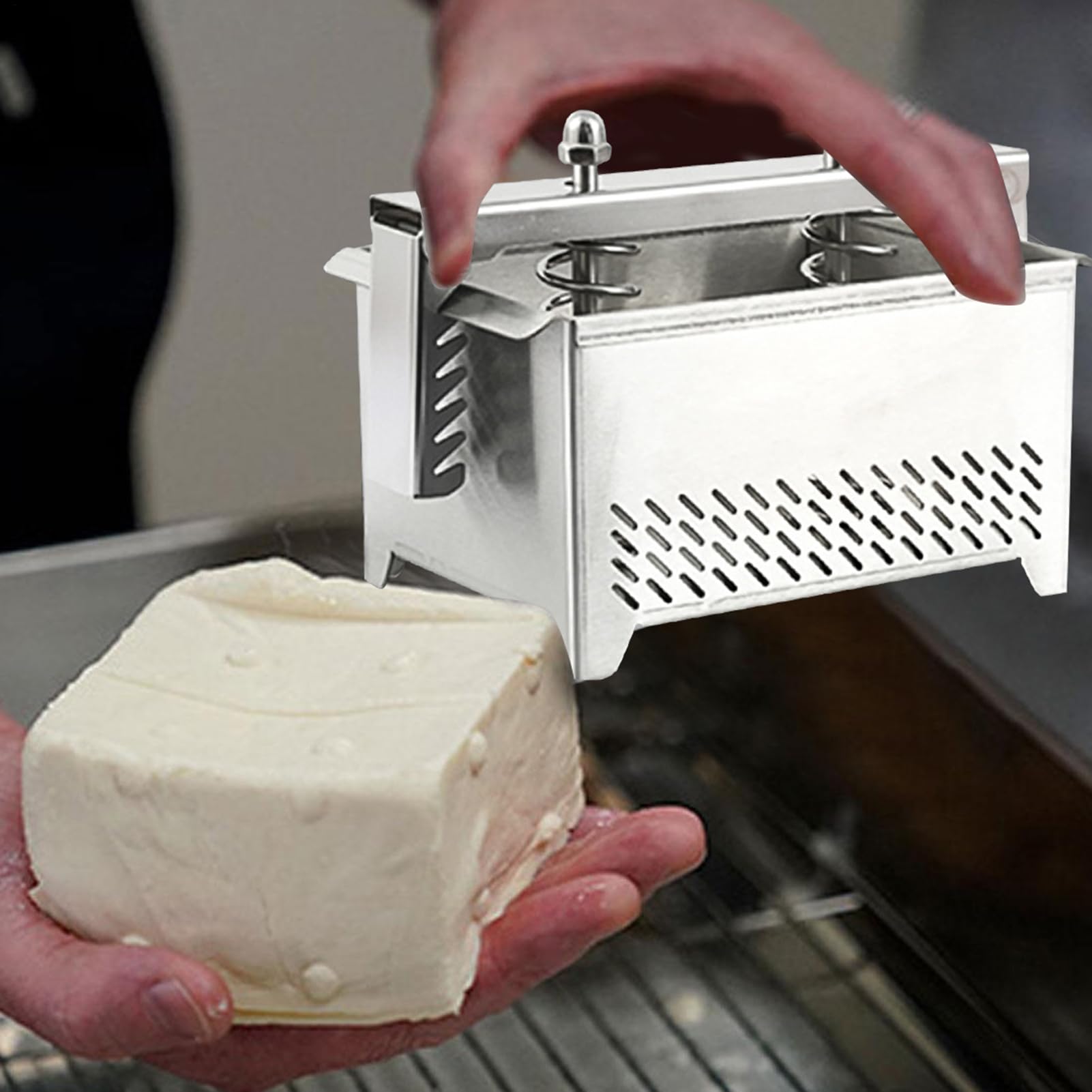 Cheese Press, Paneer Press,Eliminación de agua Paneer Press - Eliminación de agua firme prensa con separador de suero reutilizable del orificio de drenaje para la cocina